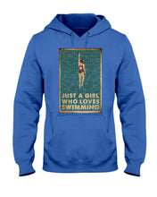 Load image into Gallery viewer, Just A Girl Who Loves Swimming Gift For Girls Hoodie