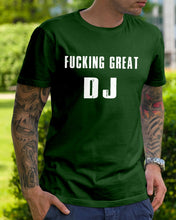 Load image into Gallery viewer, Fucking Great DJ Black And White Printed Mug Guys Tee