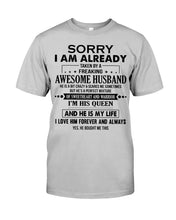 Load image into Gallery viewer, A Freaking Awesome Husband Is My Life Guys Tee