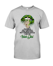 Load image into Gallery viewer, Keep Silent Sparkling Green Lips St Patrick's Day Gift Guys Tee
