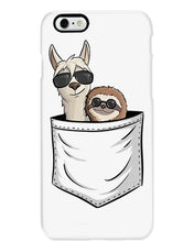 Load image into Gallery viewer, Cool Llama And Sloth In Pocket Meaningful Gift Phone case