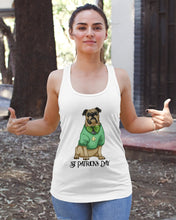 Load image into Gallery viewer, Bulldog Green Tee St Patrick's Day Gift For Dog Lovers Ladies Flowy Tank