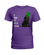 Load image into Gallery viewer, Black Cocker Spaniel Irish Today Green St. Patrick's Day Printed Mug Ladies Tee