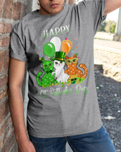 Load image into Gallery viewer, Lovely Cat And Balloons Happy St Patrick's Day Gift For Cat Lovers Guys Tee