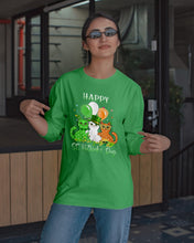 Load image into Gallery viewer, Lovely Cat And Balloons Happy St Patrick's Day Gift For Cat Lovers Unisex Long Sleeve
