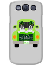 Load image into Gallery viewer, Boston Terrier Let's Go Travel Green Car St Patrick's Day Gift For Dog Lovers Phone case