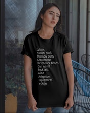 Load image into Gallery viewer, Splints Button Hook Therapy Putty Goniometer Resistance Bands Guys Tee