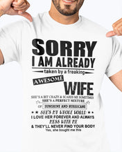 Load image into Gallery viewer, She's My Whole World Gift For Husband Guys Tee