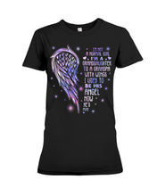 Load image into Gallery viewer, Purple Wings Gift For Angel Grandpa I Used To Be His Angel Ladies Tee