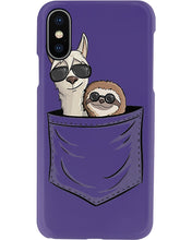 Load image into Gallery viewer, Cool Llama And Sloth In Pocket Meaningful Gift Phone case