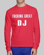 Load image into Gallery viewer, Fucking Great DJ Black And White Printed Mug Unisex Long Sleeve