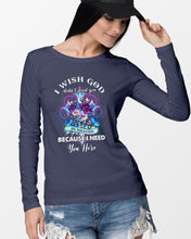 Load image into Gallery viewer, Rose Mandala Pattern I Need You Here Gift For Angel Dad Unisex Long Sleeve
