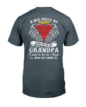 Load image into Gallery viewer, Gift For Grandpa A Big Piece Of My Heart Lives Guys Tee
