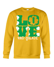 Load image into Gallery viewer, 2nd Grade Love White Clover St Patrick's Day Gift For Teacher Sweatshirt