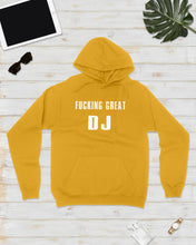 Load image into Gallery viewer, Fucking Great DJ Black And White Printed Mug Hoodie