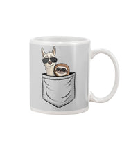Load image into Gallery viewer, Cool Llama And Sloth In Pocket Meaningful Gift Mug