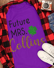 Load image into Gallery viewer, Shamrock Future Mrs Collins St Patrick's Day Guys Tee