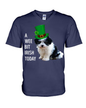 Load image into Gallery viewer, Mal-Shi Irish Today St. Patrick's Day Printed Mug Guys V-Neck