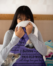 Load image into Gallery viewer, Wolf Grandma Gift For Grandson Believe In Yourself Sherpa Blanket