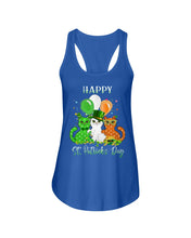 Load image into Gallery viewer, Lovely Cat And Balloons Happy St Patrick's Day Gift For Cat Lovers Ladies Flowy Tank