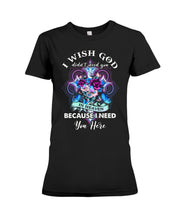 Load image into Gallery viewer, Rose Mandala Pattern I Need You Here Gift For Angel Dad Ladies Tee