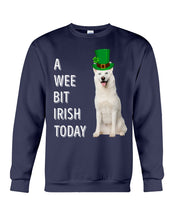 Load image into Gallery viewer, White Siberian Husky Irish Today Dog Lovers St. Patrick's Day Printed Mug Sweatshirt