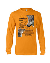 Load image into Gallery viewer, Wolf Grandma Gift For Grandson Believe In Yourself Unisex Long Sleeve