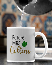 Load image into Gallery viewer, Shamrock Future Mrs Collins St Patrick's Day Mug