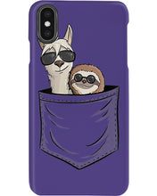 Load image into Gallery viewer, Cool Llama And Sloth In Pocket Meaningful Gift Phone case