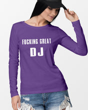 Load image into Gallery viewer, Fucking Great DJ Black And White Printed Mug Unisex Long Sleeve