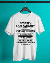 Load image into Gallery viewer, A Freaking Awesome Husband Is My Life Guys V-Neck