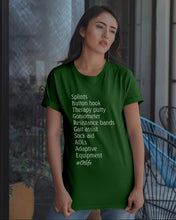 Load image into Gallery viewer, Splints Button Hook Therapy Putty Goniometer Resistance Bands Guys Tee