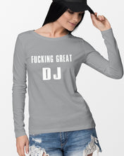 Load image into Gallery viewer, Fucking Great DJ Black And White Printed Mug Unisex Long Sleeve