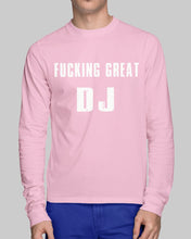 Load image into Gallery viewer, Fucking Great DJ Black And White Printed Mug Unisex Long Sleeve