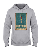 Load image into Gallery viewer, Just A Girl Who Loves Swimming Gift For Girls Hoodie
