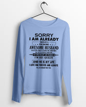 Load image into Gallery viewer, A Freaking Awesome Husband Is My Life Unisex Long Sleeve