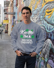 Load image into Gallery viewer, Physical Therapist Green Lip Shamrock St. Patrick's Day Color Changing Mug Sweatshirt