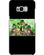 Load image into Gallery viewer, Staffordshire Leprechaun St Patrick's Day Gift For Dog Lovers Phone case