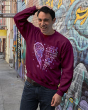 Load image into Gallery viewer, Purple Wings Gift For Angel Grandpa I Used To Be His Angel Sweatshirt
