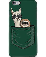 Load image into Gallery viewer, Cool Llama And Sloth In Pocket Meaningful Gift Phone case
