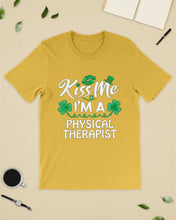 Load image into Gallery viewer, Physical Therapist Green Lip Shamrock St. Patrick's Day Color Changing Mug Guys Tee