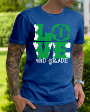 Load image into Gallery viewer, 2nd Grade Love White Clover St Patrick's Day Gift For Teacher Guys Tee