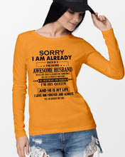 Load image into Gallery viewer, A Freaking Awesome Husband Is My Life Unisex Long Sleeve