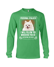 Load image into Gallery viewer, White Pomeranian Will Follow You St. Patrick's Day Printed Mug Unisex Long Sleeve
