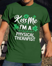 Load image into Gallery viewer, Physical Therapist Green Lip Shamrock St. Patrick's Day Color Changing Mug Guys Tee