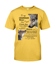 Load image into Gallery viewer, Wolf Grandma Gift For Grandson Believe In Yourself Guys Tee