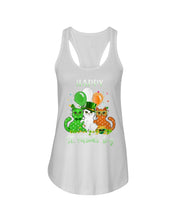 Load image into Gallery viewer, Lovely Cat And Balloons Happy St Patrick's Day Gift For Cat Lovers Ladies Flowy Tank