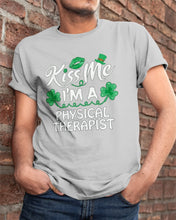 Load image into Gallery viewer, Physical Therapist Green Lip Shamrock St. Patrick's Day Color Changing Mug Guys Tee