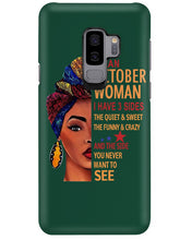 Load image into Gallery viewer, Im An October Woman I Have Three Sides Birthday Gift Phone case