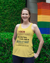 Load image into Gallery viewer, Gift For Grandpa I Know Everything If I Don't Know I Make Stuff Up Ladies Flowy Tank